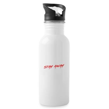 Stay away attitude claw - 20 oz Water Bottle - white - Right