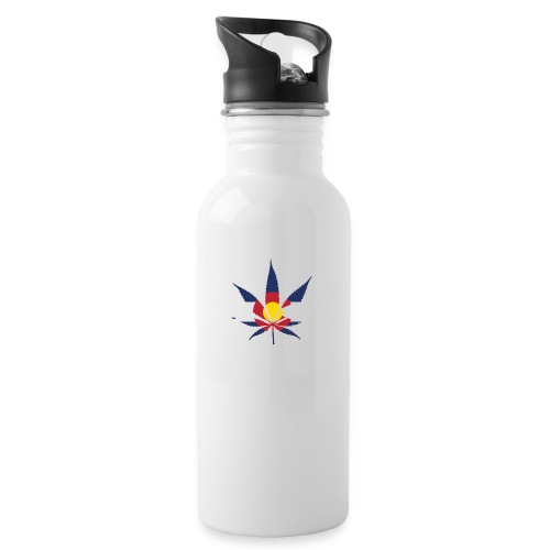 Colorado Pot Leaf Flag - Water Bottle