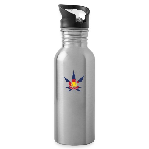 Colorado Pot Leaf Flag - 20 oz Water Bottle