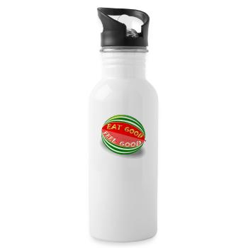 Eat Good Feel Good - 20 oz Water Bottle - white - Right