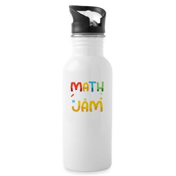 Math Is My Jam Math Teacher Education - 20 oz Water Bottle - white - Right