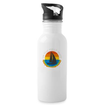 First Mate Sailing Boat Retro Boating - 20 oz Water Bottle - white - Right