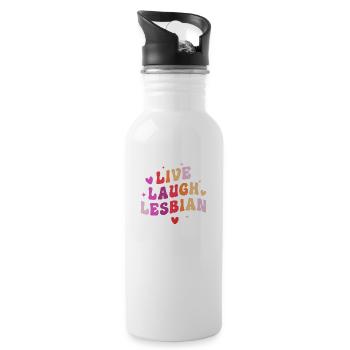 Live Laugh Lesbian - 20 oz Water Bottle - white - Right