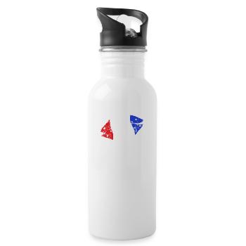 This Nasty Woman Votes Red White Blue Lips - 20 oz Water Bottle - white - Right