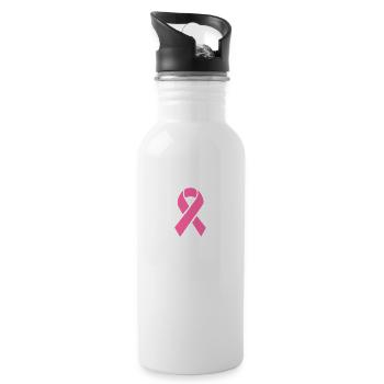 Breast Cancer Support Family Women Breast Cancer - 20 oz Water Bottle - white - Right