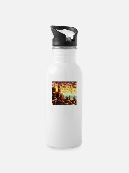 City - 20 oz Water Bottle - white