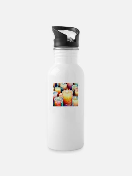 Candles - 20 oz Water Bottle - white