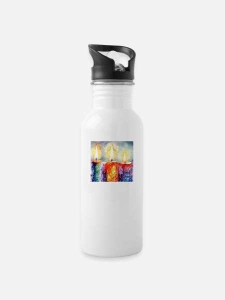 Candles - 20 oz Water Bottle - white
