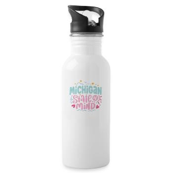 Michigan State Of Mind - 20 oz Water Bottle - white - Right