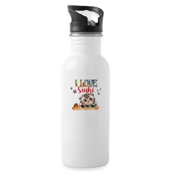 I love Sushi - Cat sushi - 20 oz Water Bottle - white - Right