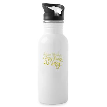 you make my heart sing - 20 oz Water Bottle - white - Right