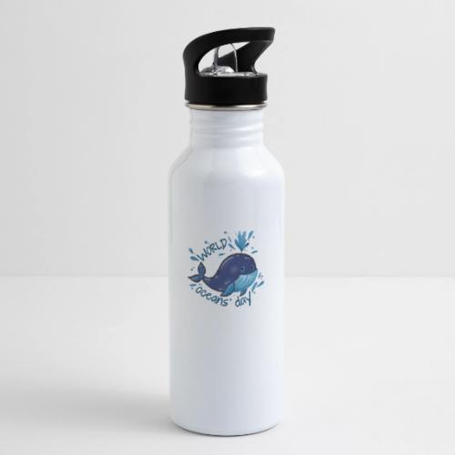oceans day - 20 oz Water Bottle