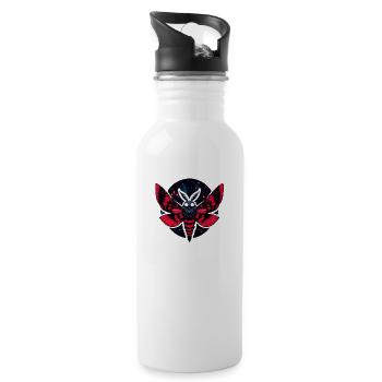 Cosmic Moth - Art Folklore Mothman - 20 oz Water Bottle - white - Right