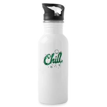 Aqua Serenity or Chill Art - 20 oz Water Bottle - white - Right