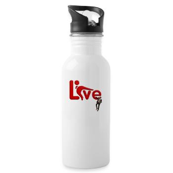 3D Love Typography with Creative Design - 20 oz Water Bottle - white - Right