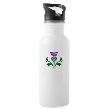 Scottish emblem thistle - 20 oz Water Bottle - white - Right