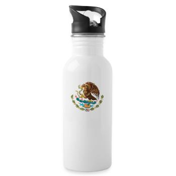 Mexican Coat of Arms - 20 oz Water Bottle - white - Right