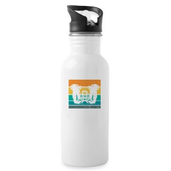 Hands chained and dollar bills - 20 oz Water Bottle - white - Right