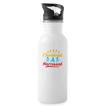 I Survived A Narcissist Divorcee Divorce Women - 20 oz Water Bottle - white - Right