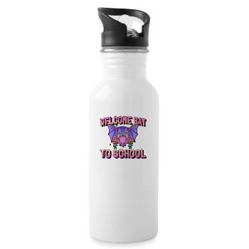 Welcome Bat To School - 20 oz Water Bottle - white - Right