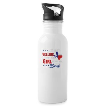 Loud Texas Girl stars - 20 oz Water Bottle - white - Right