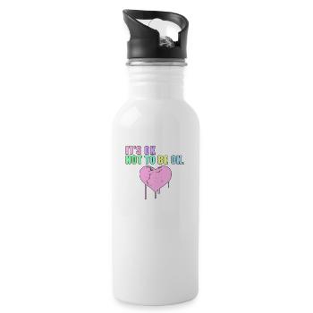 It s Ok Not To Be Ok - 20 oz Water Bottle - white - Right
