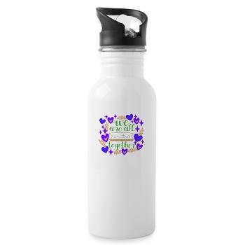 WE ARE ALL IN THIS TOGETHER - 20 oz Water Bottle - white - Right