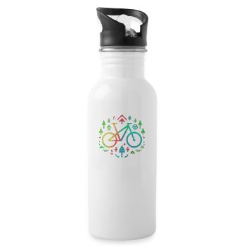 Mtb Bike - Mountain Bike - 20 oz Water Bottle - white - Right