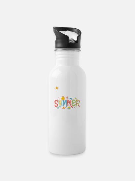 Summer vibes - 20 oz Water Bottle - white