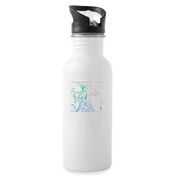 Japanese Art Print Hokusai Woodblock - 20 oz Water Bottle - white - Right