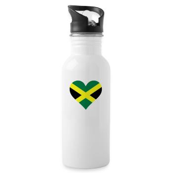 Heart Jamaica (3c)++ - 20 oz Water Bottle - white - Right