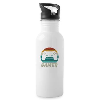 Gamer Console - 20 oz Water Bottle - white - Right