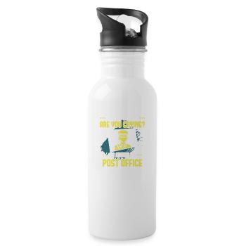 No Crying At Post Office - 20 oz Water Bottle - white - Right