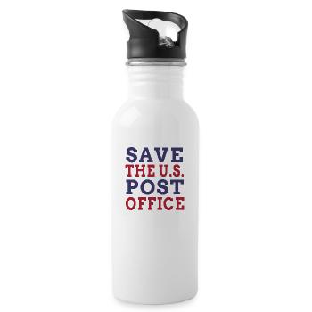 Save The US Post Office - 20 oz Water Bottle - white - Right