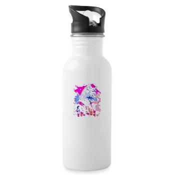 Howling Back in Time - 20 oz Water Bottle - white - Right