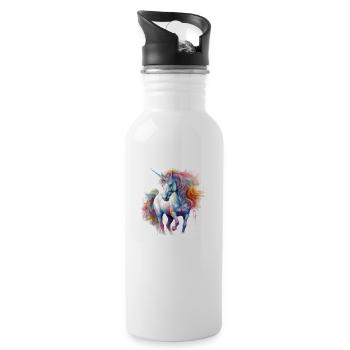 Enchanting 3D Unicorn Delightful Design! - 20 oz Water Bottle - white - Right