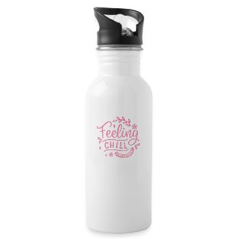 feeling chill - 20 oz Water Bottle - white - Right