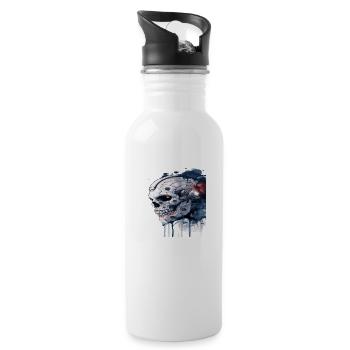 Transform Your Look with Skull Face Fashion T-Shir - 20 oz Water Bottle - white - Right