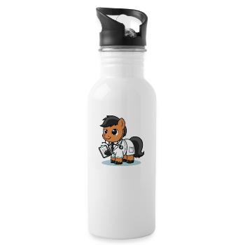 The Healing Pony - 20 oz Water Bottle - white - Right