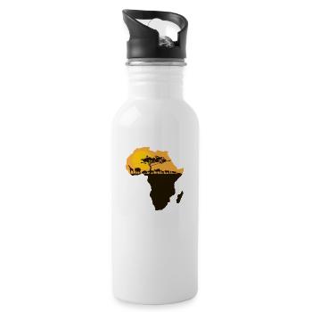 africa with animals - 20 oz Water Bottle - white - Right