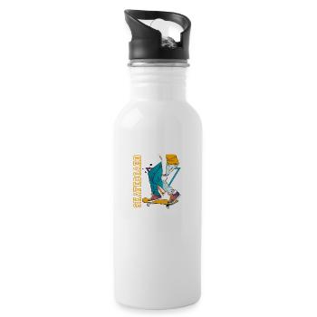 Epic Skateboarding Design - 20 oz Water Bottle - white - Right