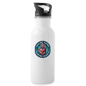 Healing Hands - 20 oz Water Bottle - white - Right