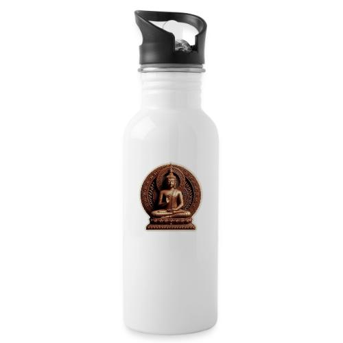 Buddha Statue in meditation and Hand Mudra - 20 oz Water Bottle
