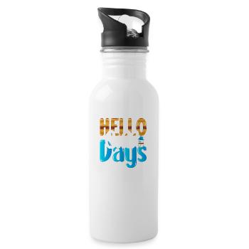 Hello Cold Days - 20 oz Water Bottle - white - Right