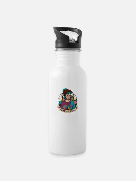 best knitting mom ever - 20 oz Water Bottle - white