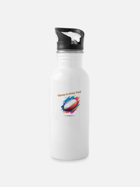 Victory in Every Yard - 20 oz Water Bottle - white