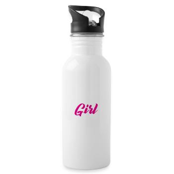 Chinchilla Girl Girls Chinchillas - 20 oz Water Bottle - white - Right