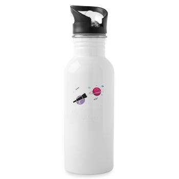 Astronomy Is My Favorite Subject Space Telescope - 20 oz Water Bottle - white - Right