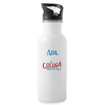 Puerto Rico Red White And Blue - 20 oz Water Bottle - white - Right