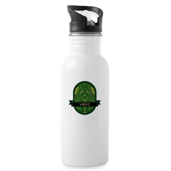 Virgo Earth Emblem - 20 oz Water Bottle - white - Right